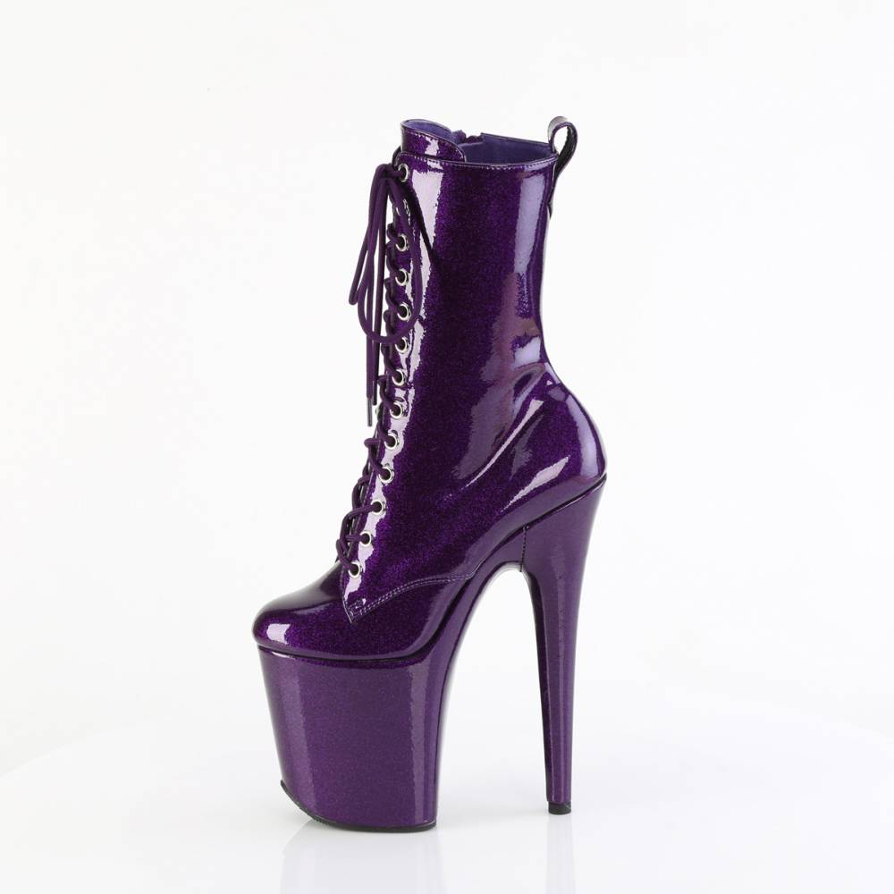 Pleaser - FLAMINGO-1040GP Plateau Laarzen, Paaldans schoenen - Paars